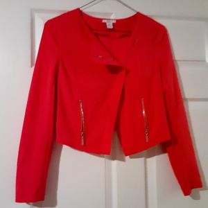 Vibrant Front Zip Blazer